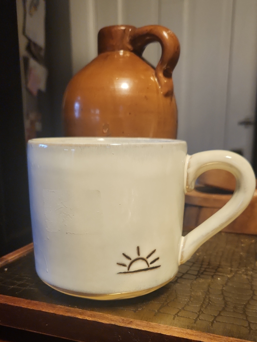 Hearth and Hand with Magnolia Sunrise Sunshine Stoneware Mug 16 oz Cream